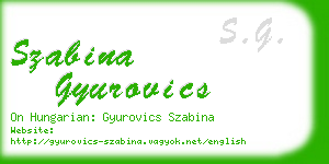 szabina gyurovics business card